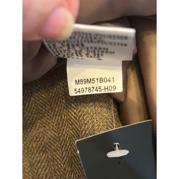 Le Suit Taupe Pant Suit Set Leopard Scarf Womens Size 14 Lush Valley 2 Piece NWT - Picture 13 of 16